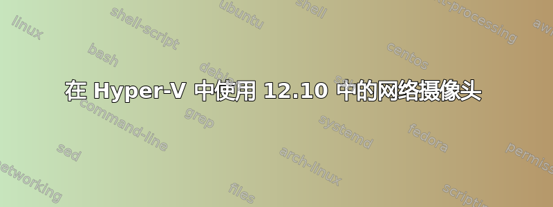 在 Hyper-V 中使用 12.10 中的网络摄像头