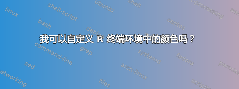 我可以自定义 R 终端环境中的颜色吗？