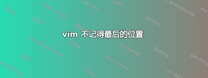 vim 不记得最后的位置