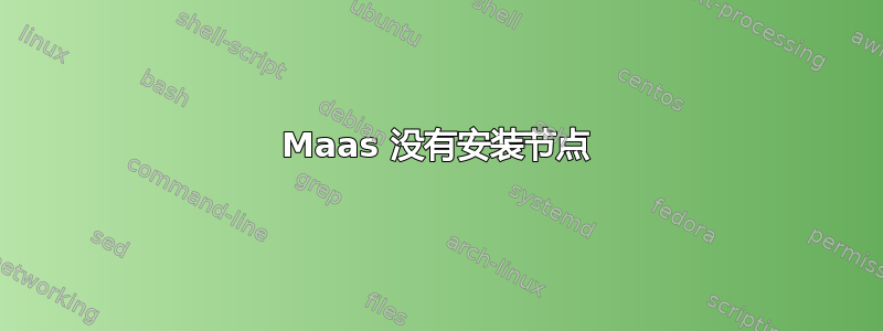 Maas 没有安装节点