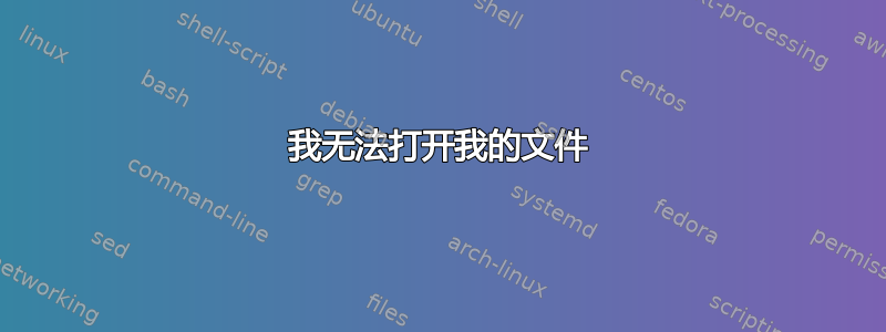 我无法打开我的文件