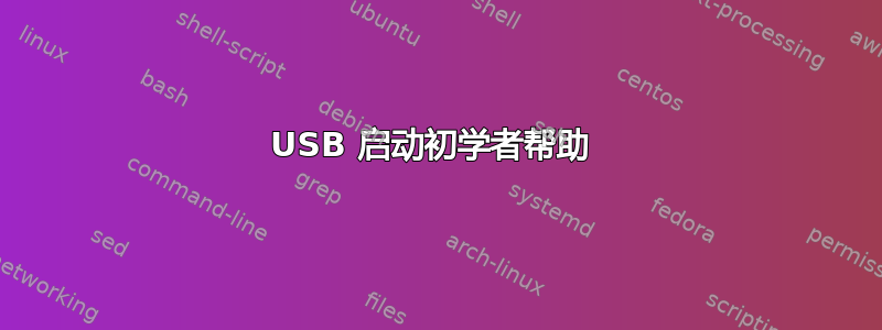 USB 启动初学者帮助 