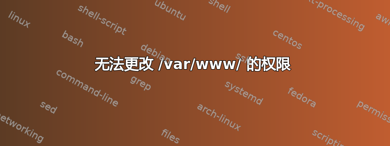 无法更改 /var/www/ 的权限