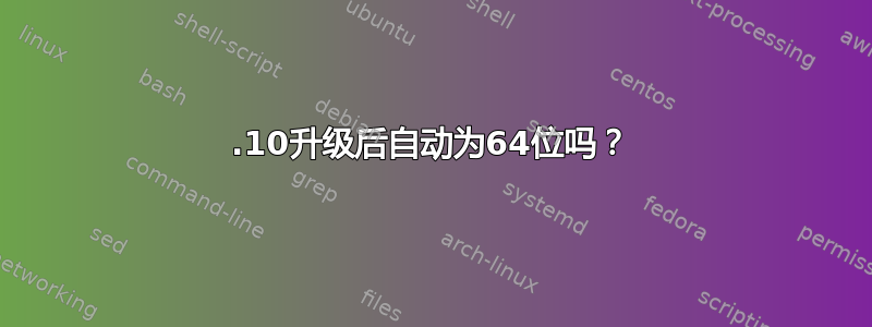 12.10升级后自动为64位吗？