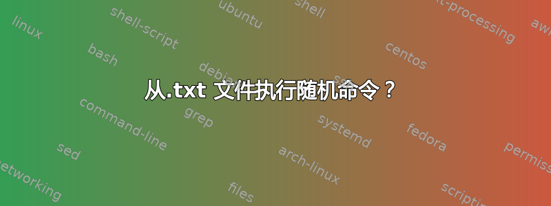 从.txt 文件执行随机命令？