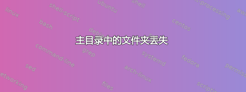 主目录中的文件夹丢失