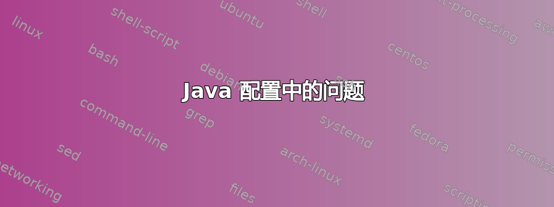 Java 配置中的问题