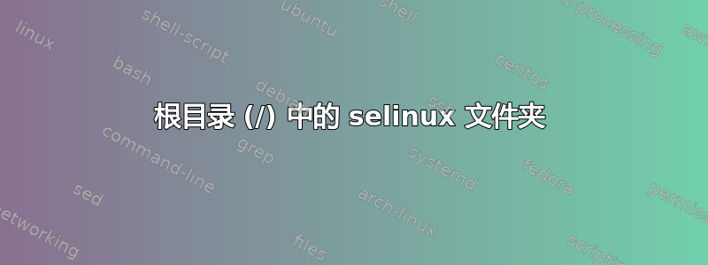 根目录 (/) 中的 selinux 文件夹