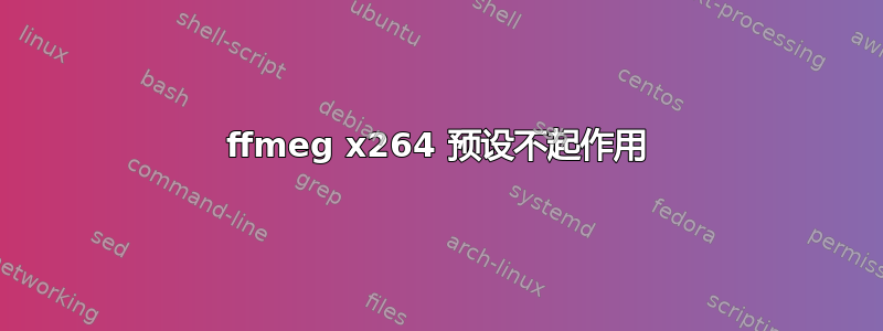 ffmeg x264 预设不起作用