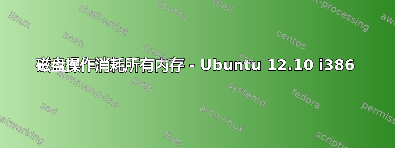 磁盘操作消耗所有内存 - Ubuntu 12.10 i386