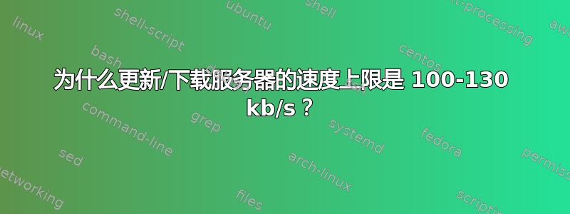 为什么更新/下载服务器的速度上限是 100-130 kb/s？