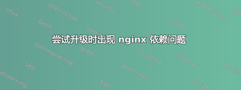 尝试升级时出现 nginx 依赖问题