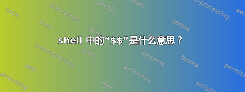 shell 中的“$$”是什么意思？