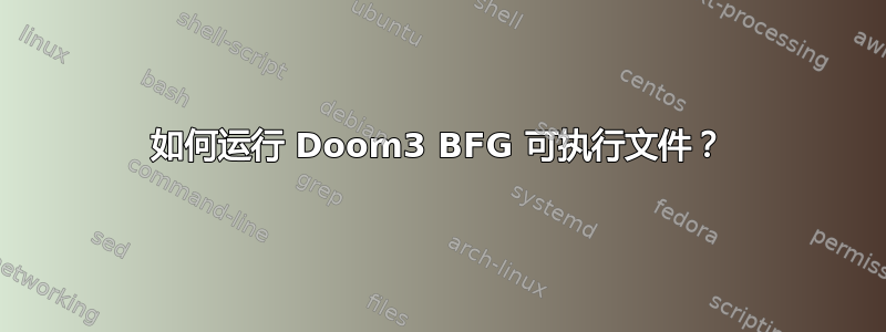 如何运行 Doom3 BFG 可执行文件？