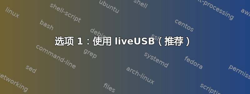 选项 1：使用 liveUSB（推荐）