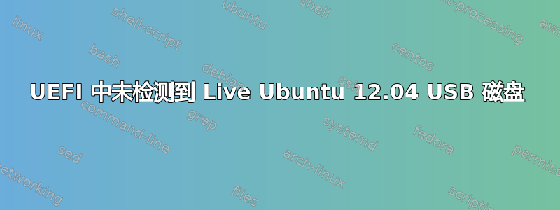 UEFI 中未检测到 Live Ubuntu 12.04 USB 磁盘