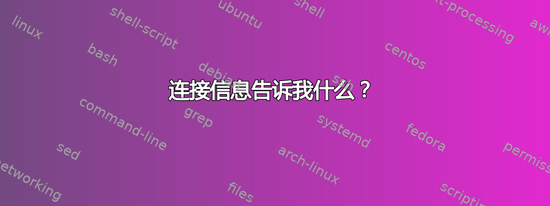 连接信息告诉我什么？