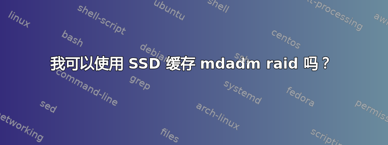 我可以使用 SSD 缓存 mdadm raid 吗？