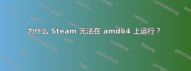 为什么 Steam 无法在 amd64 上运行？