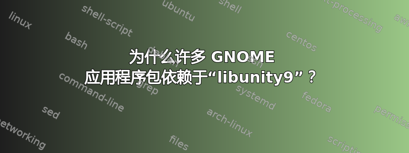 为什么许多 GNOME 应用程序包依赖于“libunity9”？