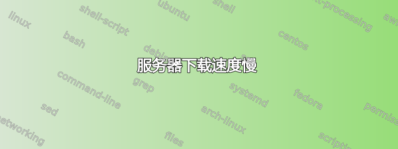 服务器下载速度慢