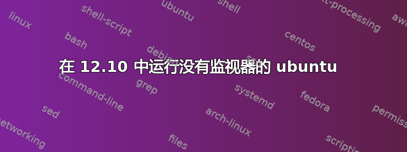 在 12.10 中运行没有监视器的 ubuntu 