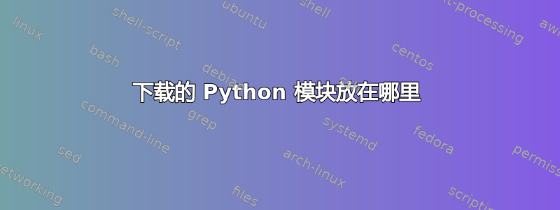 下载的 Python 模块放在哪里