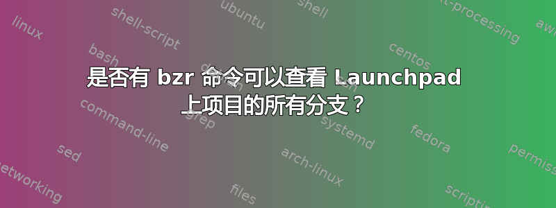 是否有 bzr 命令可以查看 Launchpad 上项目的所有分支？