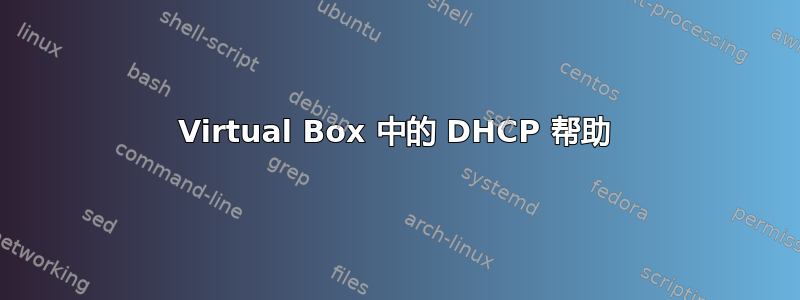 Virtual Box 中的 DHCP 帮助