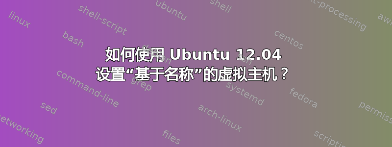 如何使用 Ubuntu 12.04 设置“基于名称”的虚拟主机？