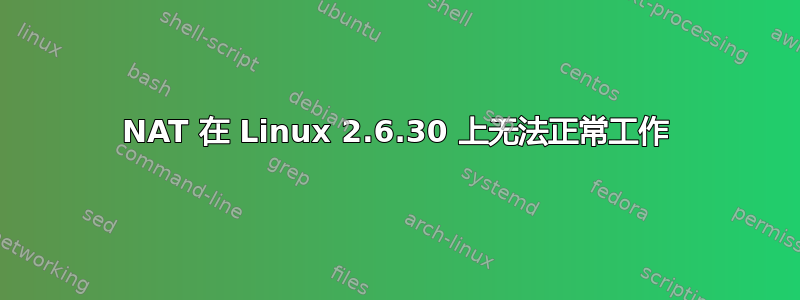 NAT 在 Linux 2.6.30 上无法正常工作