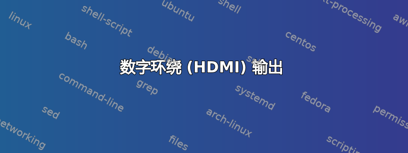 数字环绕 (HDMI) 输出