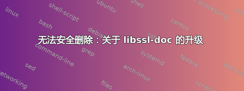 无法安全删除：关于 libssl-doc 的升级