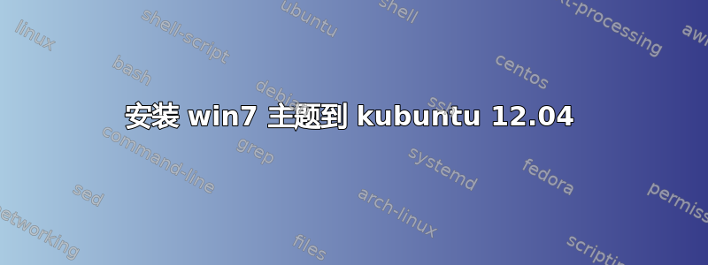 安装 win7 主题到 kubuntu 12.04