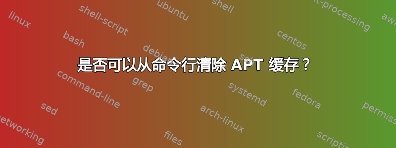 是否可以从命令行清除 APT 缓存？