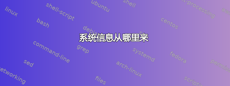 系统信息从哪里来