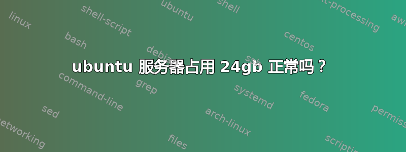 ubuntu 服务器占用 24gb 正常吗？