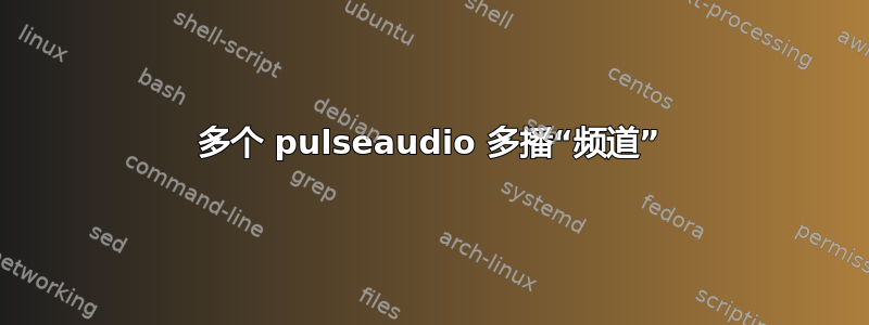 多个 pulseaudio 多播“频道”