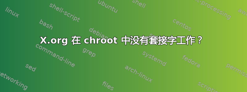 X.org 在 chroot 中没有套接字工作？