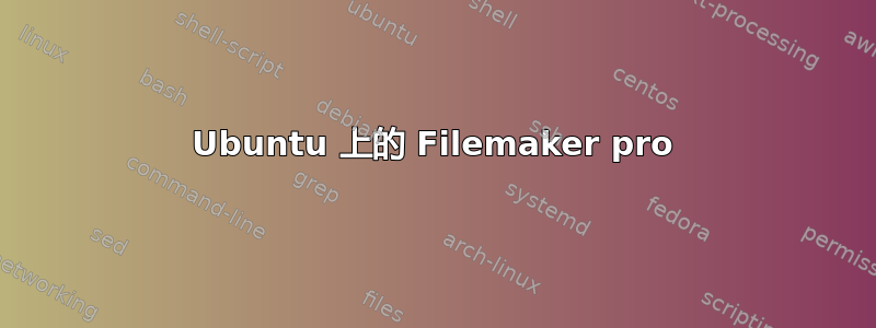 Ubuntu 上的 Filemaker pro