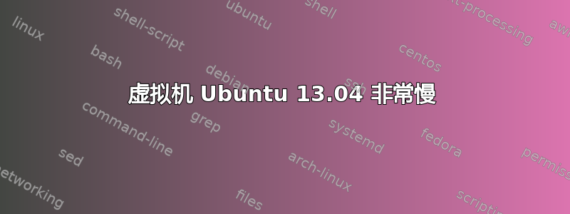 虚拟机 Ubuntu 13.04 非常慢