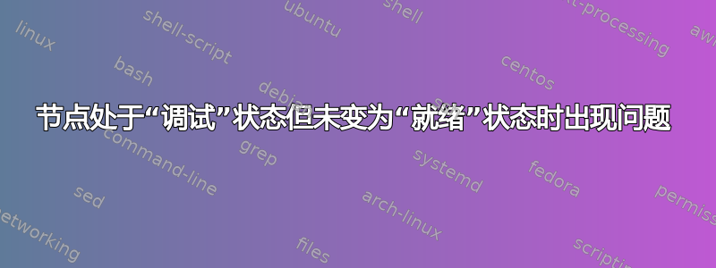 节点处于“调试”状态但未变为“就绪”状态时出现问题