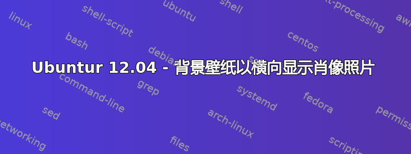 Ubuntur 12.04 - 背景壁纸以横向显示肖像照片