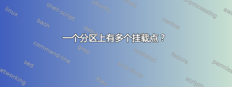 一个分区上有多个挂载点？