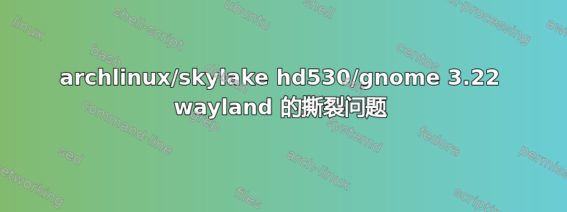 archlinux/skylake hd530/gnome 3.22 wayland 的撕裂问题