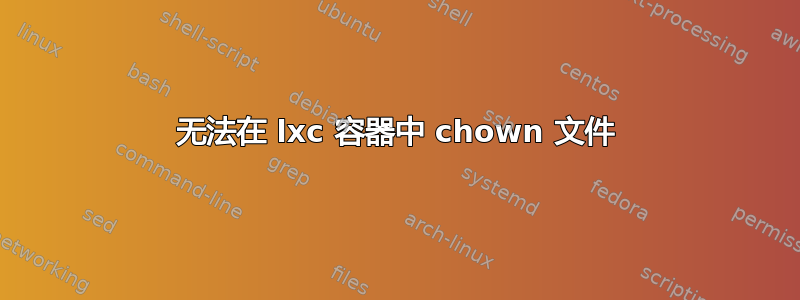 无法在 lxc 容器中 chown 文件