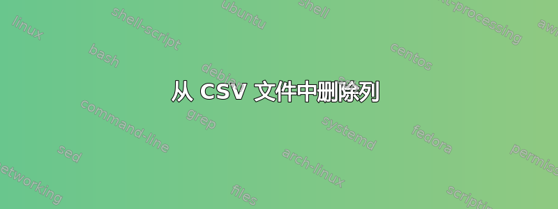 从 CSV 文件中删除列