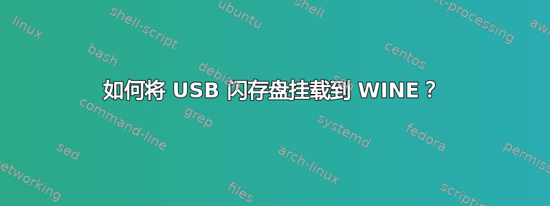 如何将 USB 闪存盘挂载到 WINE？