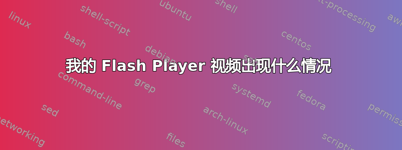 我的 Flash Player 视频出现什么情况