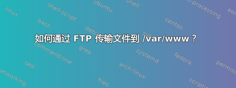 如何通过 FTP 传输文件到 /var/www？